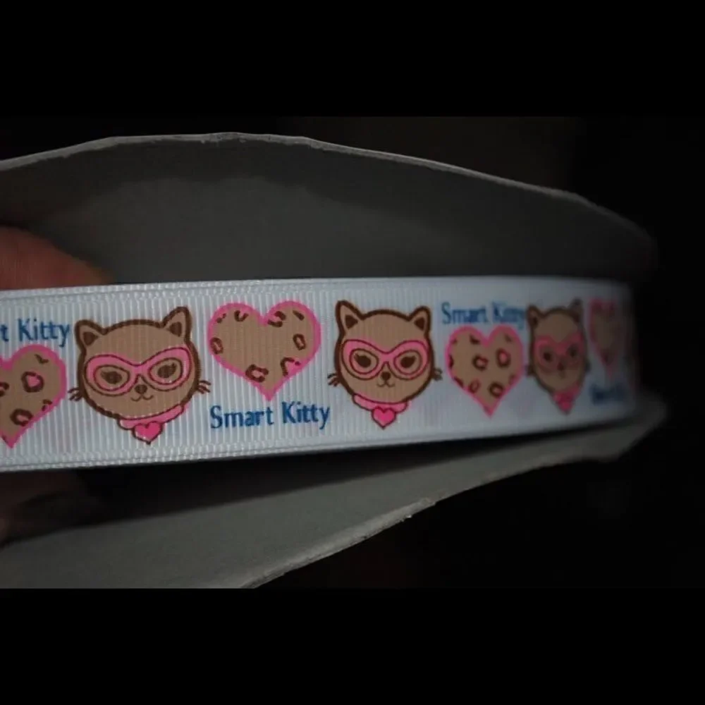 5/$20 grosgrain Ribbon 7/8” 5 yards smart kitty